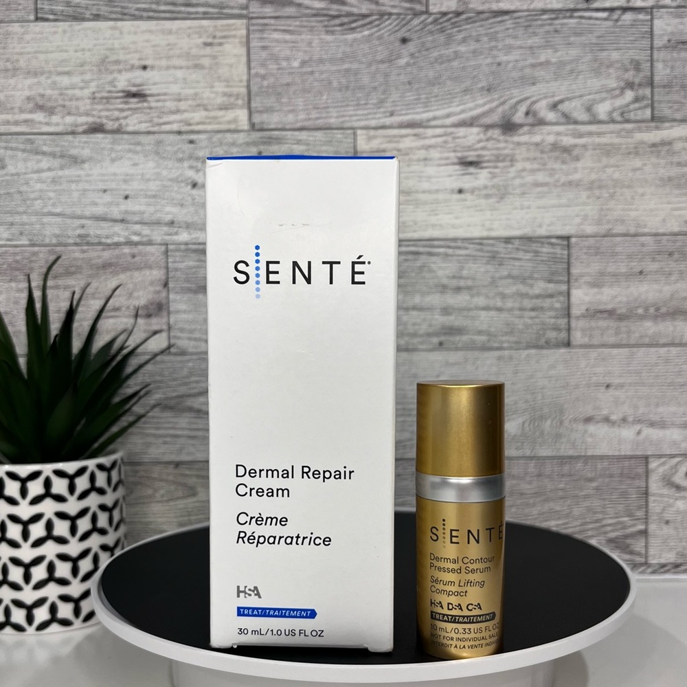 BNIB Senté Dermal Repair Cream➕gift travel sz Senté Dermal Contour Pressed Serum